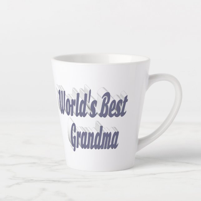 Grandma gray typography Mothers Day Latte Mug (Right)