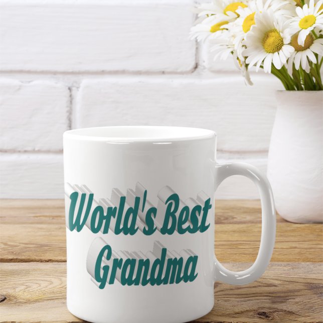 Grandma green half typography  coffee mug (Creator Uploaded)