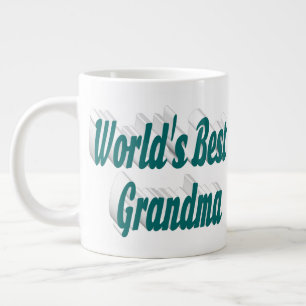 Grandma green half typography giant coffee mug