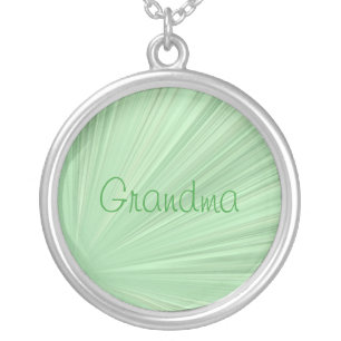 Grandma, Green Swirl Star Ray Necklace