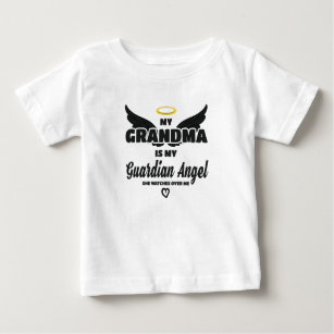Grandma Guardian Angel Watches Over Me In Memory Baby T-Shirt