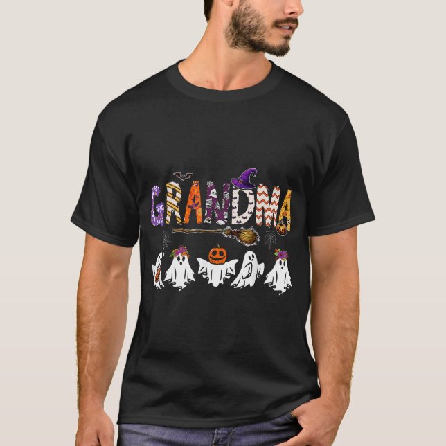 Grandma Halloween Boo Ghost Horror Costume T-Shirt (Front)