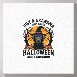 Grandma Halloween Labrador Funny Vintage_1 Canvas Photo Tile