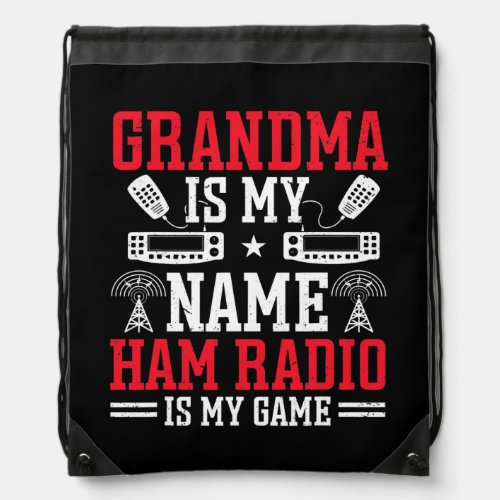Grandma Ham Radio Gear Design Ham Operator Drawstring Bag