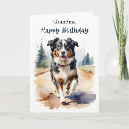 Grandma Happy Birthday Australian Shepherd Dog