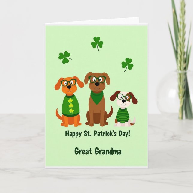 Grandma Happy St Patricks Day Card (Front)