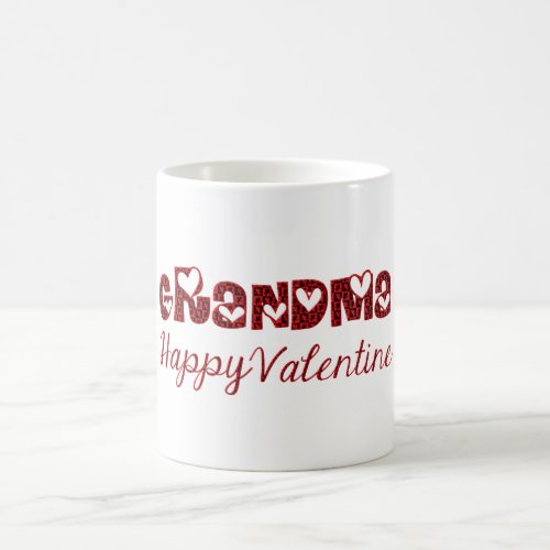 Grandma Happy Valentine Cute Cupid Typography Coffee Mug