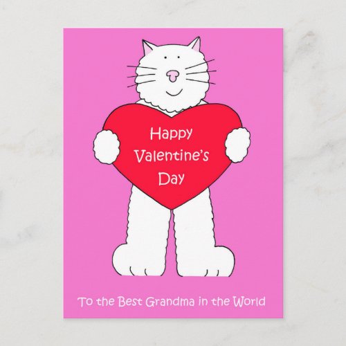 Grandma Happy Valentines Day Holiday Postcard
