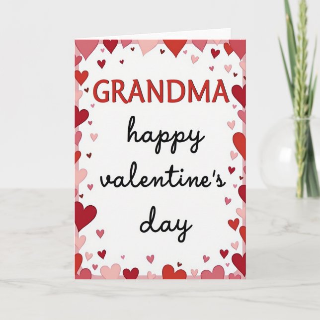 Grandma Heart Pattern Card (Front)
