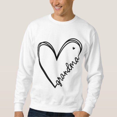 Grandma Heart Women For Christmas Mothers Day Bir Sweatshirt