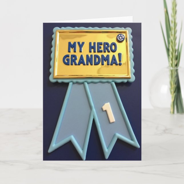 Grandma Hero Award Style Card (Front)