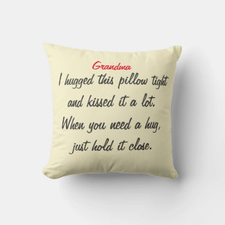 Grandma Hug Pillow: A Soft and Comforting Embrace Throw Pillow