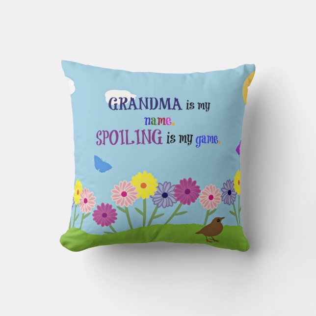 Grandma Humor - Grandma is My Name... Throw Pillow (Front)