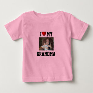 Grandma: I LOVE MY GRANDMA Baby T-Shirt