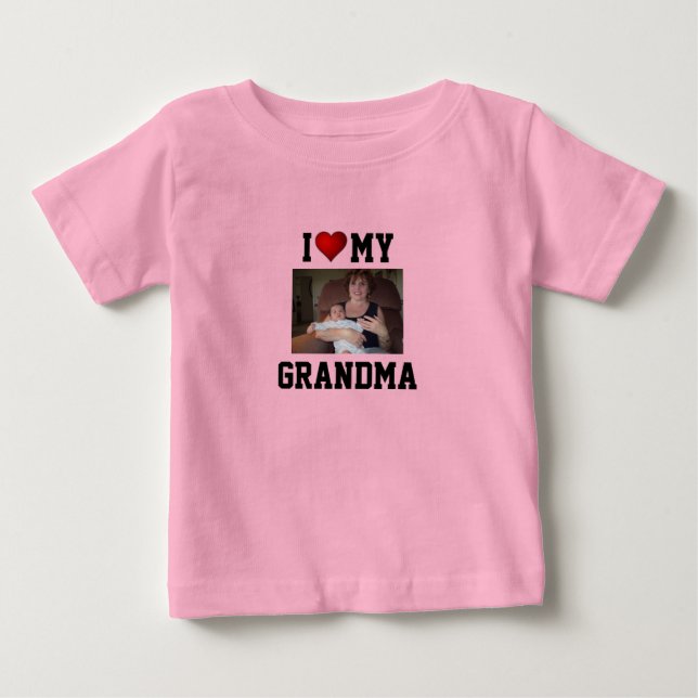 Grandma: I LOVE MY GRANDMA Baby T-Shirt (Front)