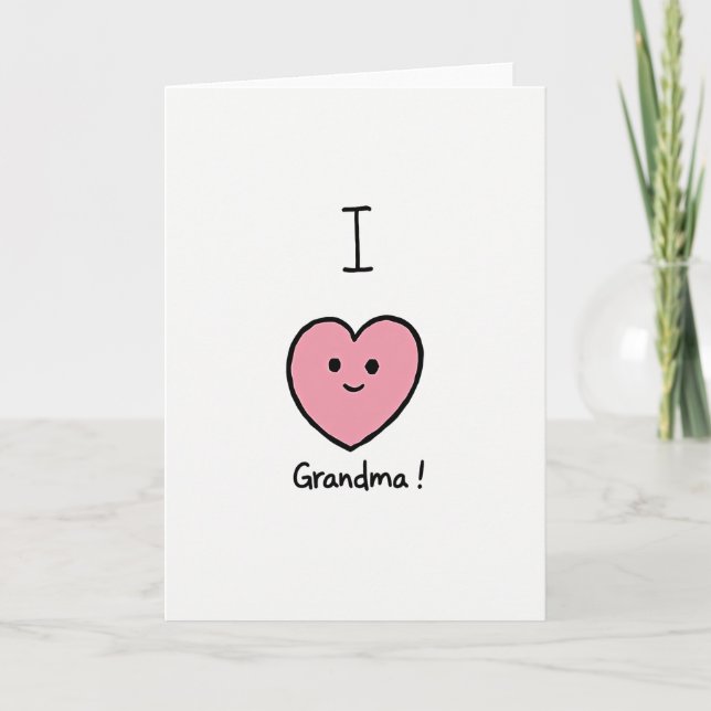 Grandma I Love You Card (Front)