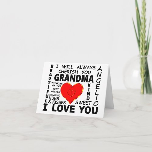 Grandma I Love You Card