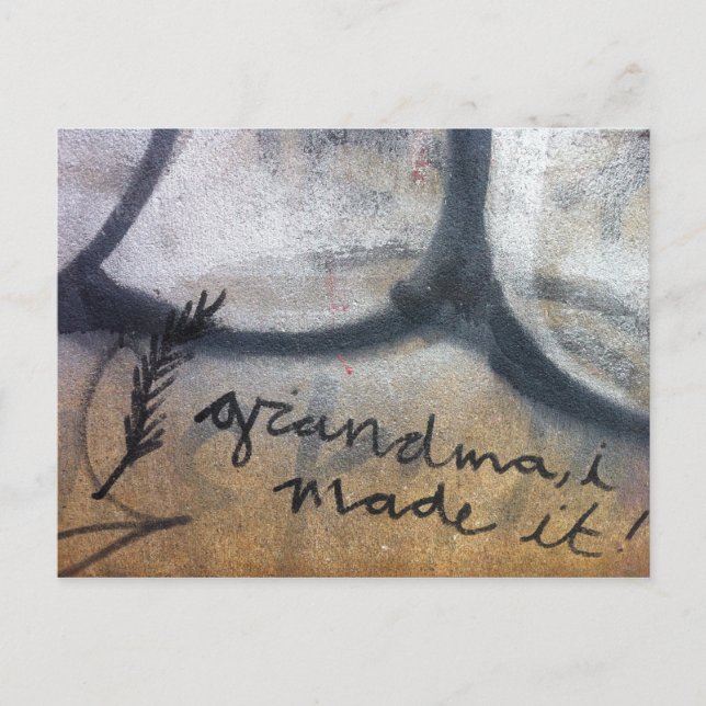 grandma, i made it! graffiti postcard (Front)