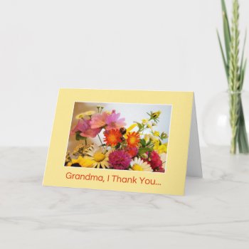 Grandma  I Thank You... Thank You Card by inFinnite at Zazzle