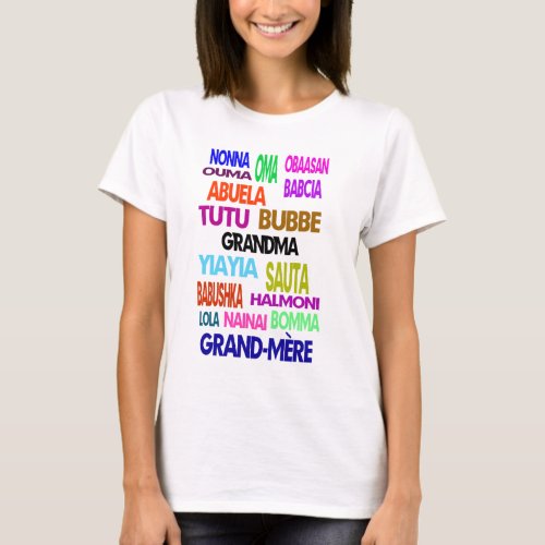 Grandma in Different Languages T_Shirt