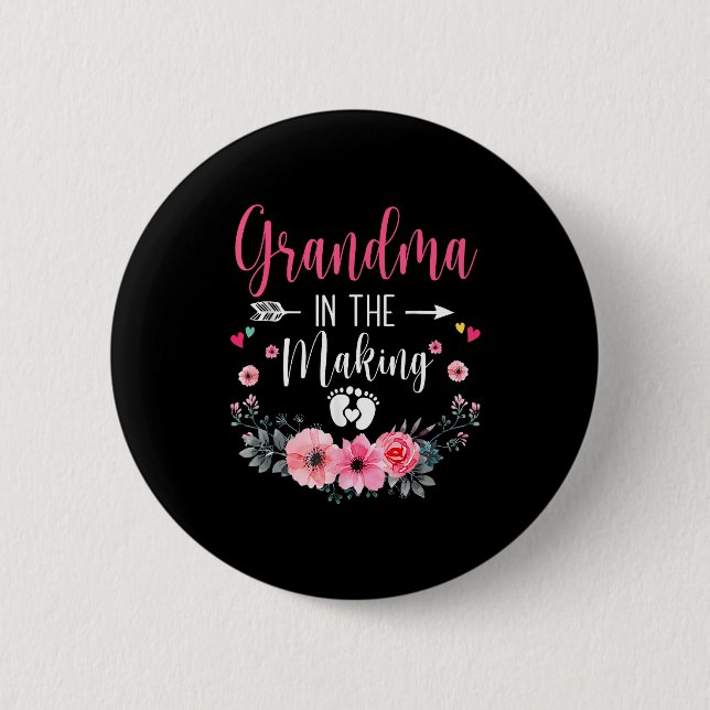 Grandma In The Making Vitro Fertilization Pregnanc Button (Front)
