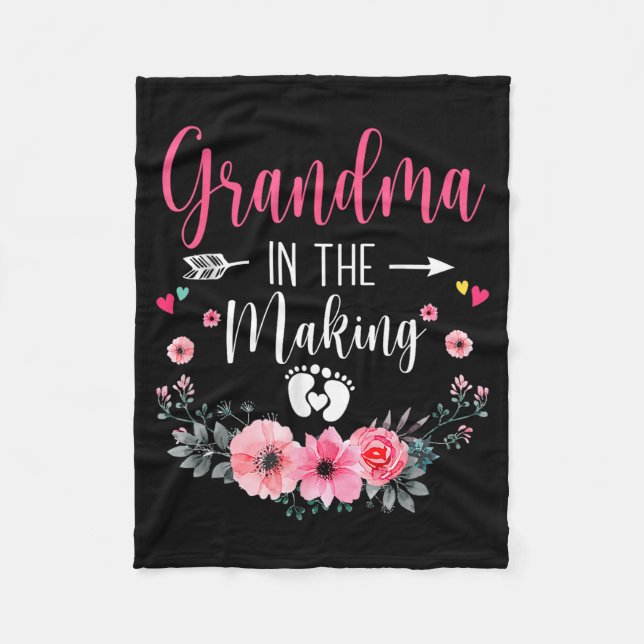 Grandma In The Making Vitro Fertilization Pregnanc Fleece Blanket (Front)