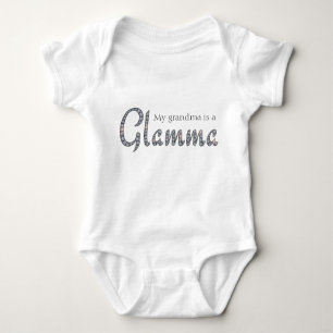 Grandma is a Glamma tutu Baby Bodysuit