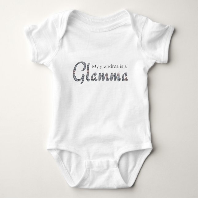 Grandma is a Glamma tutu Baby Bodysuit (Front)