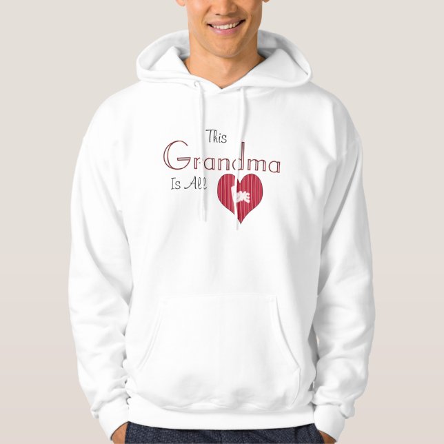 GRANDMA IS ALL HEART HOODED SWEATSHIRT (Front)