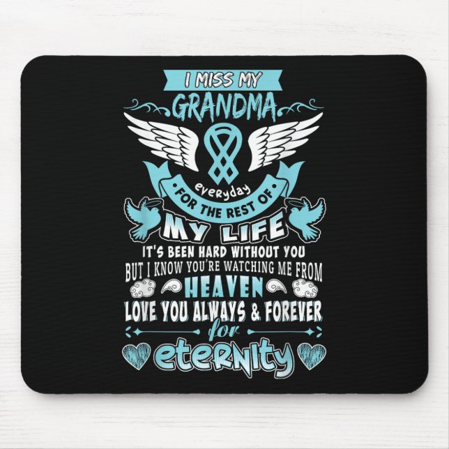 Grandma Is My Guardian Angel Missing Memorial Day  Mouse Pad (Front)