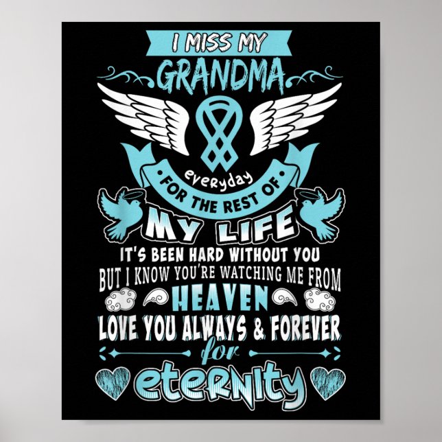 Grandma Is My Guardian Angel Missing Memorial Day  Poster (Front)