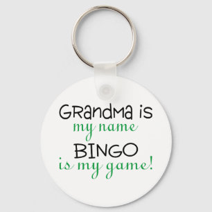 Grandma Is My Name Bingo Is My Game Keychain
