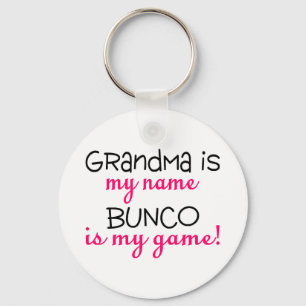 Grandma Is My Name Bunco Is My Game Keychain