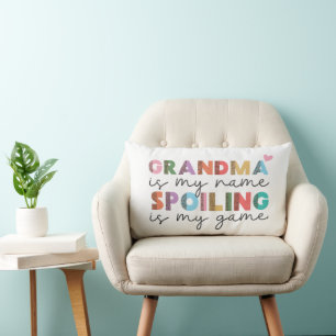 Grandma Is My Name Spoiling Is My Game Lumbar Pillow