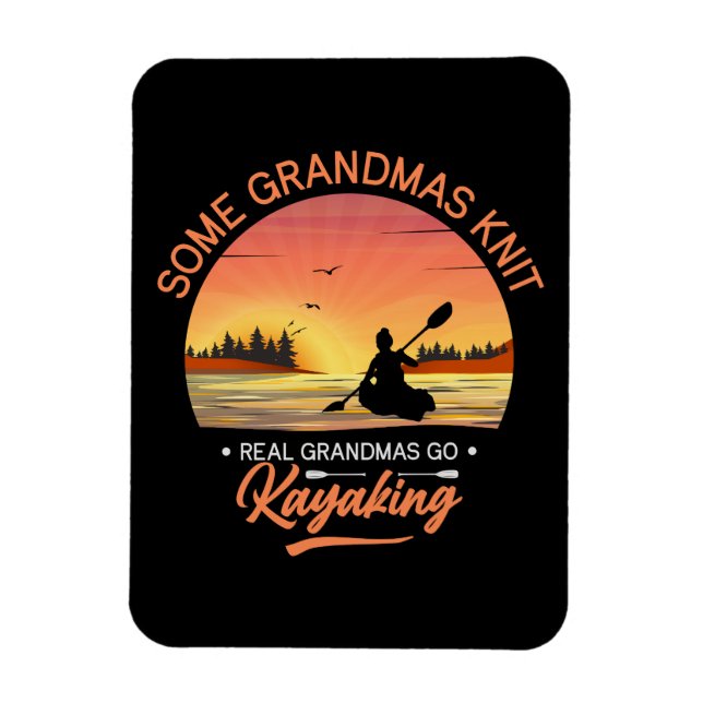 Grandma Kayakin Magnet (Vertical)