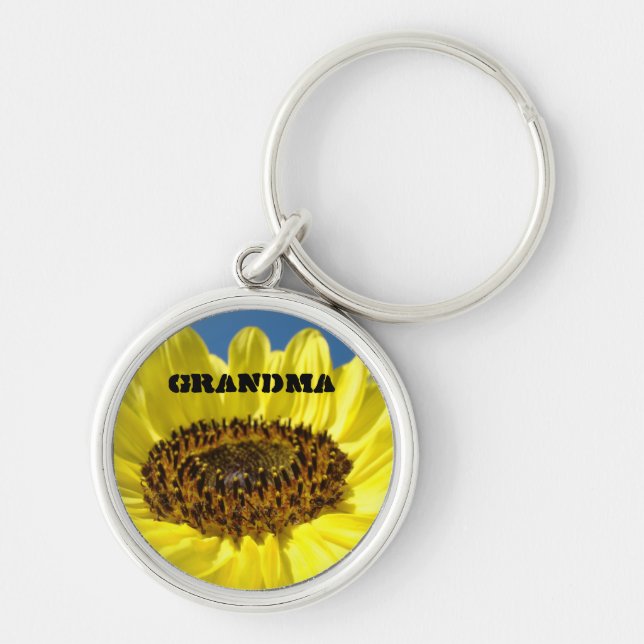 Grandma keychains Yellow Sunflowers key chains (Front)