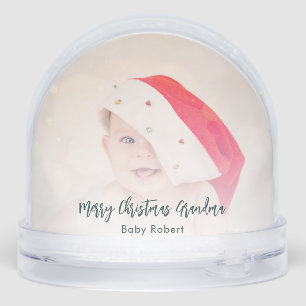 Grandma Kids Photos Keepsake Custom Snow Globe