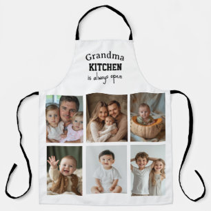 grandma kitchen is always open 6 custom photos apron