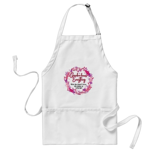 Grandma Knows Everything Adult Apron (Front)