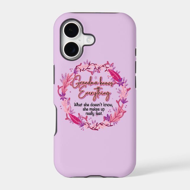 Grandma Knows Everything Iphone Case (Back)
