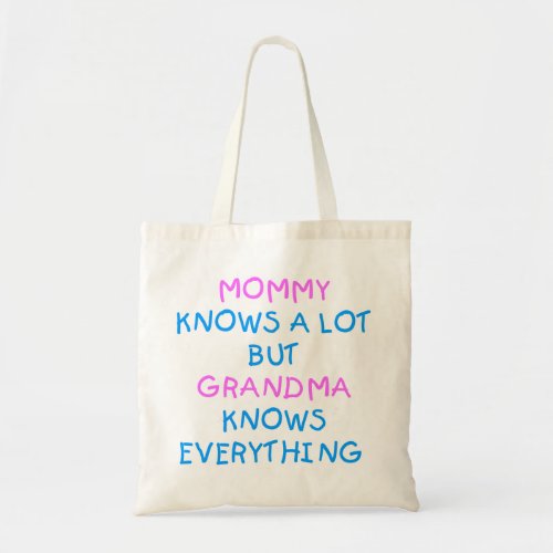 Grandma knows everything  Mothers Day Gift Tote Bag