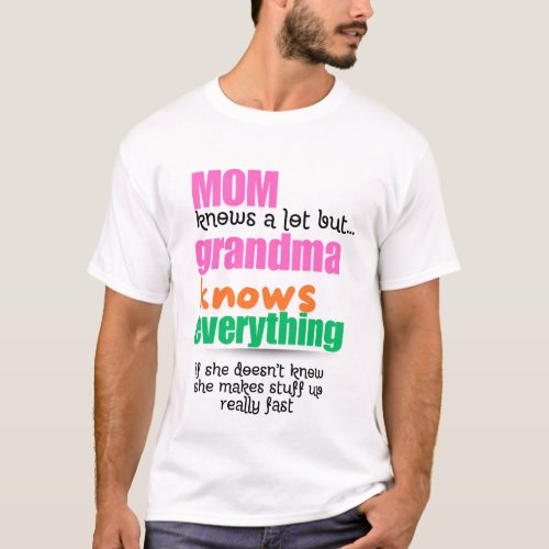 Grandma Knows Everything Shirt Funny Grandma Shir T_Shirt