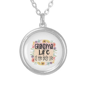 Grandma Life is the Best Life  Silver Plated Necklace