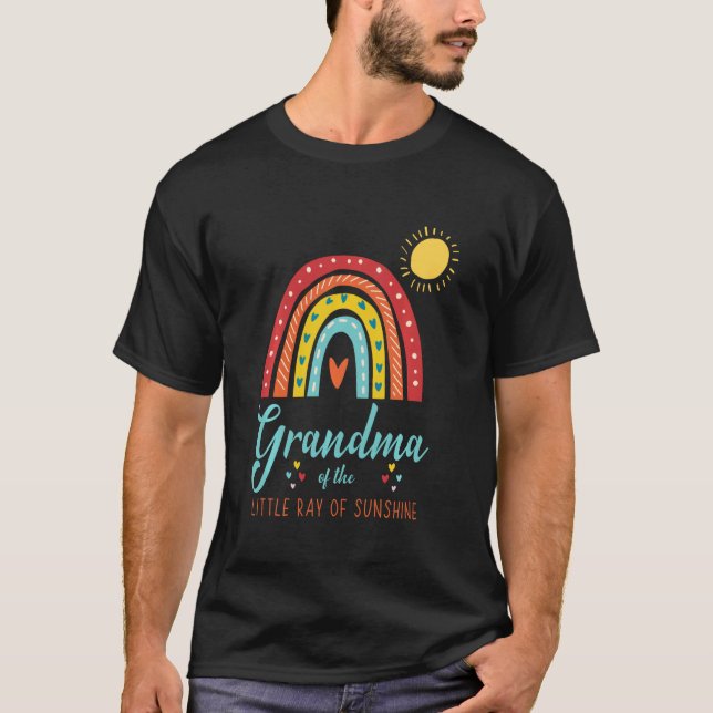 Grandma Little Ray Of Sunshine Birthday Bday Party T-Shirt (Front)