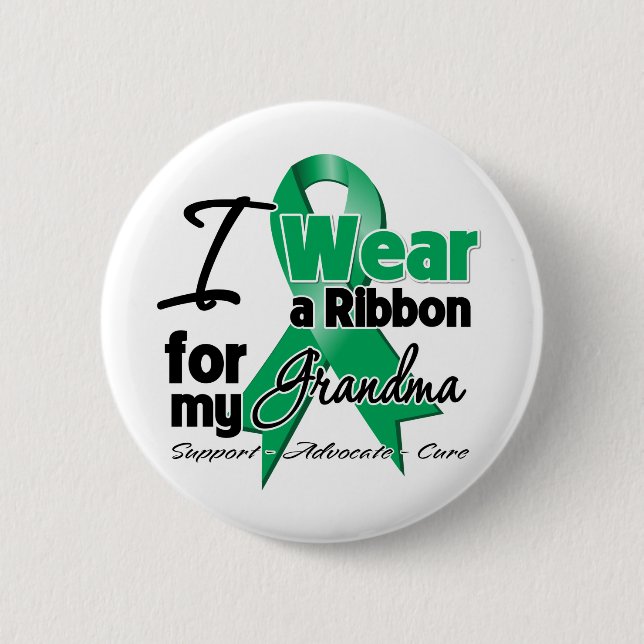 Grandma - Liver Cancer Ribbon.png Pinback Button (Front)
