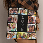 Grandma Love 10 Photo Collage Black Tote Bag<br><div class="desc">A photo collage black tote bag to celebrate the best grandma ever. Personalize with ten photos of her grandchildren and other family members. "LOVE" is written down the middle in elegant white typography.</div>