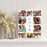 Grandma Love 10 Photo Collage Faux Canvas Print<br><div class="desc">A modern photo collage faux canvas print to celebrate the best grandma ever. Personalize with 10 photos of her grandchildren,  children and other family members. "LOVE" is written in the middle in elegant text.</div>