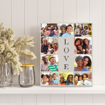 Grandma Love 10 Photo Collage Taupe Faux Canvas Print<br><div class="desc">A taupe photo collage faux canvas print to celebrate the best grandma ever. Personalize with 10 photos of her grandchildren,  children and other family members. "LOVE" is written down the middle in elegant text.</div>