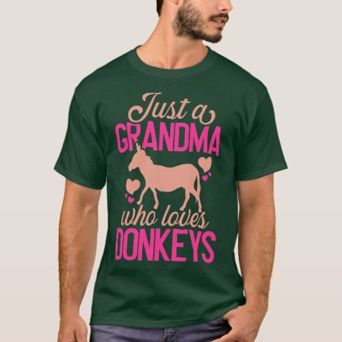 Grandma Love Donkeys Funny Grandmother Granny Farm T_Shirt