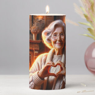 Grandma Love Pillar Candle